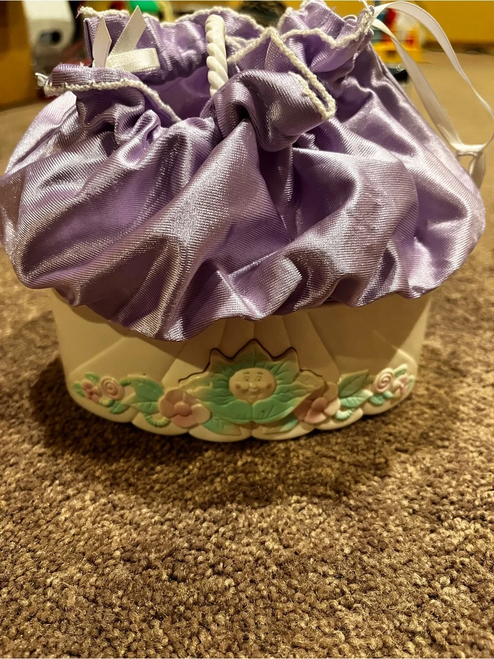 Vintage Cabbage Patch Magic Nursery cradle and mini doll